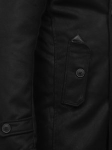 Чорне чоловіче зимове пальто Bolf M3123