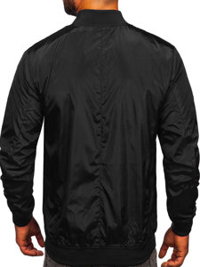 Чорно-червона чоловіча демісезонна куртка Bolf W3909
