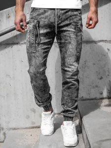 Чорні чоловічі джинси джоггери Bolf T354