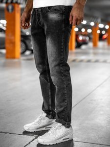 Чорні чоловічі джинси regular fit Bolf R907