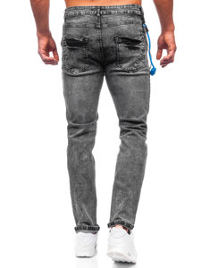 Чорні чоловічі джинсові штани regular fit Bolf HY1052