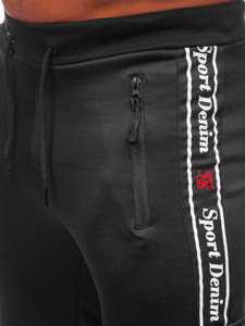 Чорні чоловічі штани джоггери-карго Bolf HR209