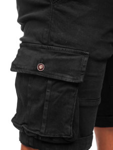 Чорні чоловічі штани карго з поясом Bolf MP0109N